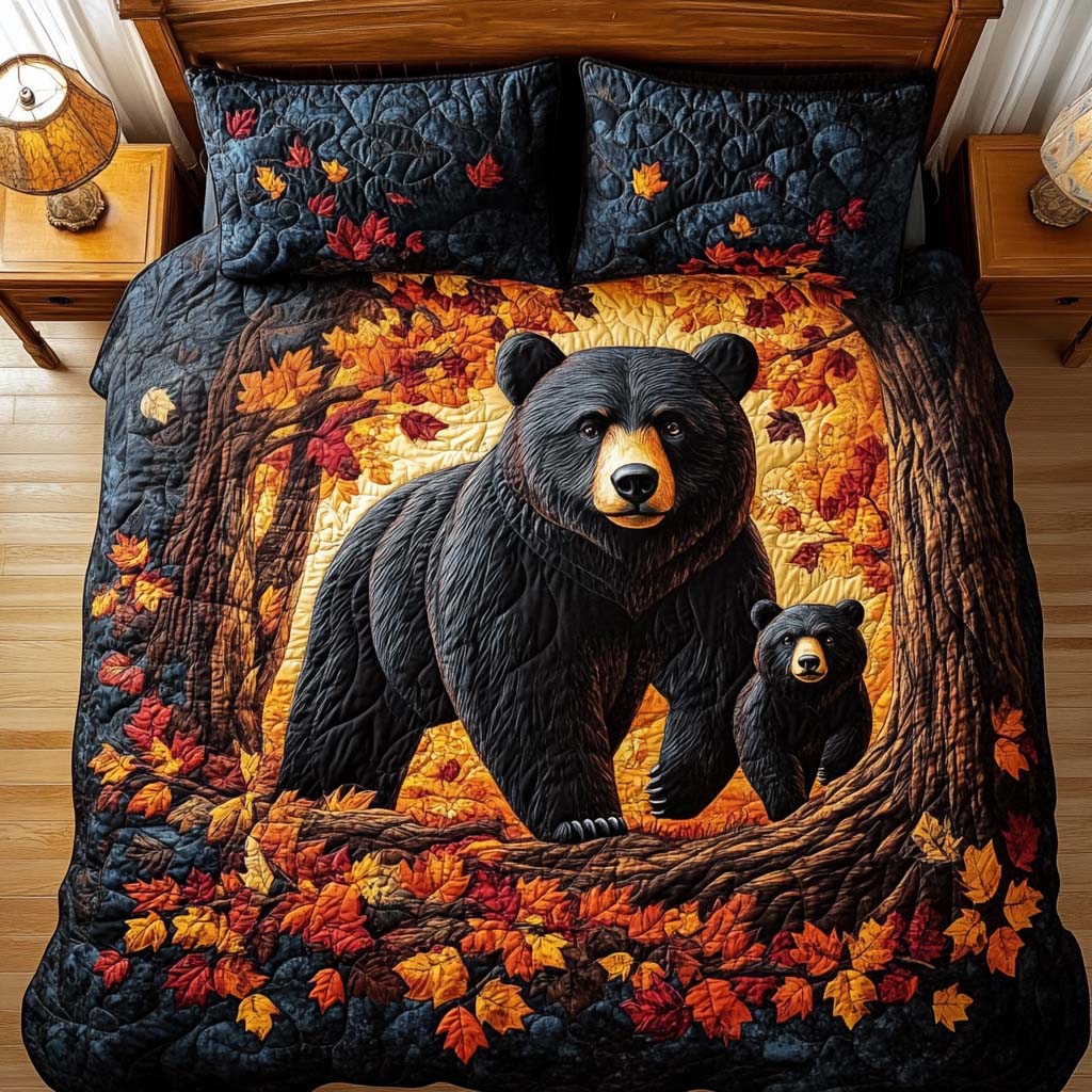 Bear Haven 3-Piece Quilted Bedding Set - Single (59" x 70")