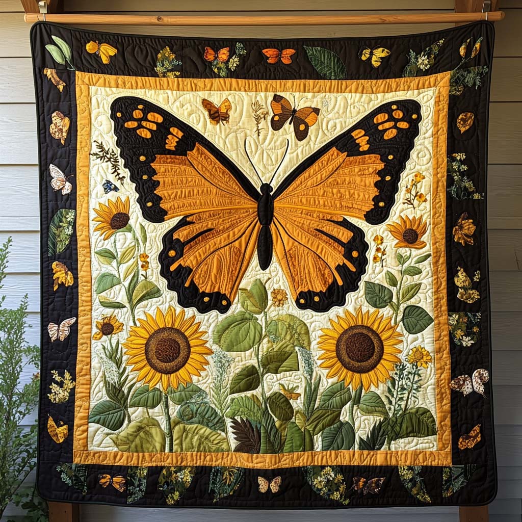 Blossom Wings Quilted Blanket - Throw (55" x 60")