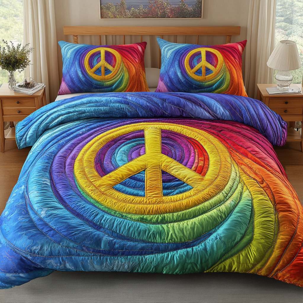 Boho Vibes 3-Piece Quilted Bedding Set - Single (59" x 70")