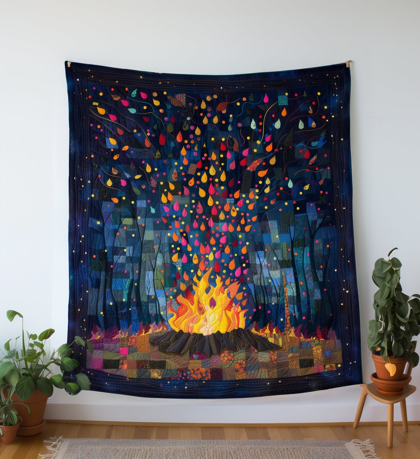 Bonfire Nights Quilted Blanket - Throw (55" x 60")