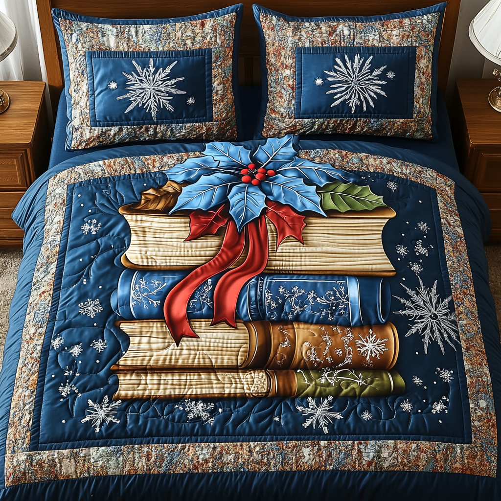 Books Before Bedtime 3-Piece Quilted Bedding Set - Single (59" x 70")