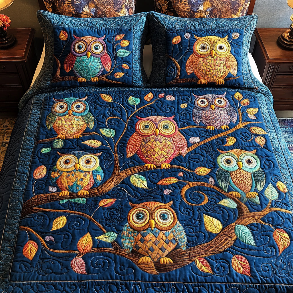 Branch Bliss 3-Piece Quilted Bedding Set - Single (59" x 70")