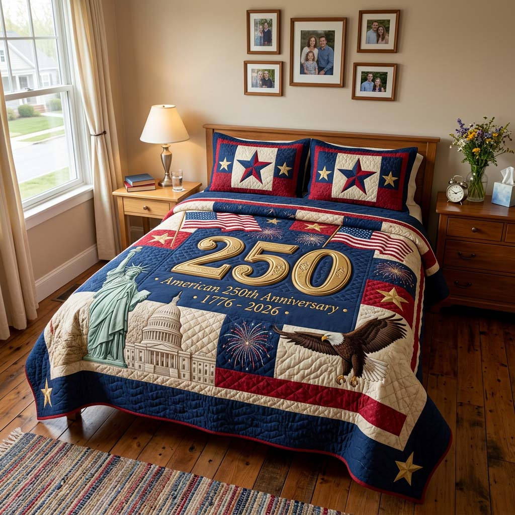 Capitol Heritage 250 3-Piece Quilted Bedding Set - Single (59" x 70")