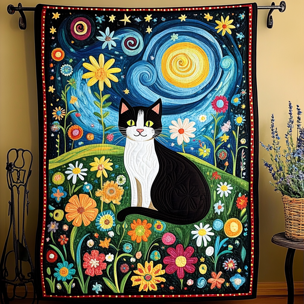 Cat Couture Quilted Blanket - Throw (55" x 60")