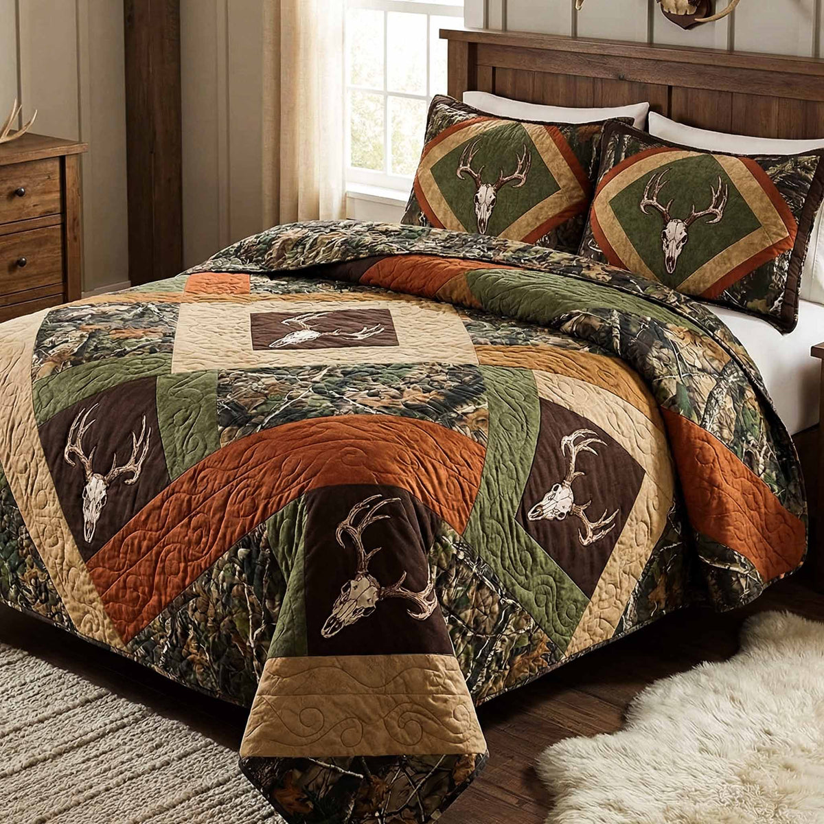 Cedar Lodge 3-Piece Quilted Bedding Set - Single (59" x 70")