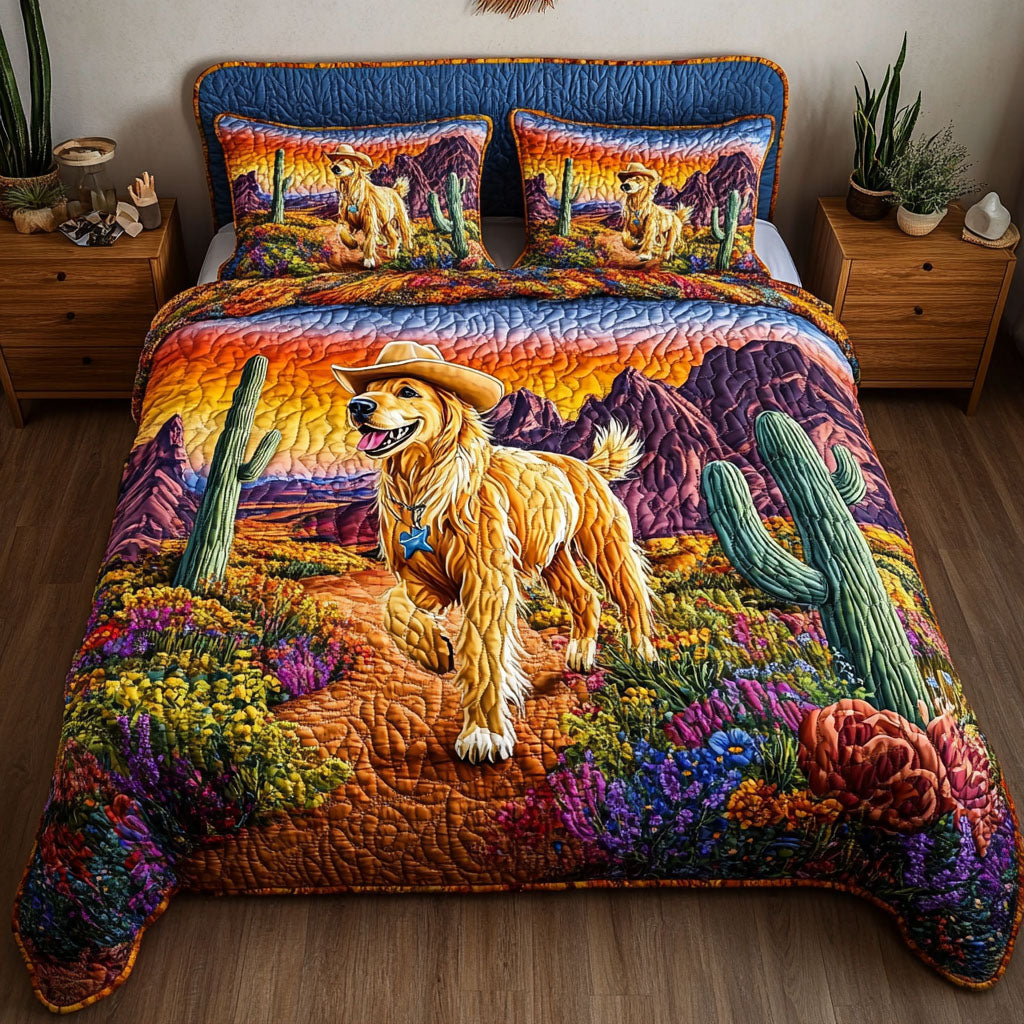 Charming Outlaw 3-Piece Quilted Bedding Set - Single (59" x 70")