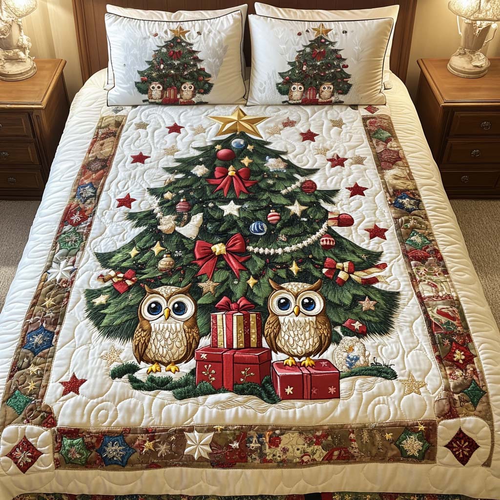 Christmas Bliss 3-Piece Quilted Bedding Set - Single (59" x 70")