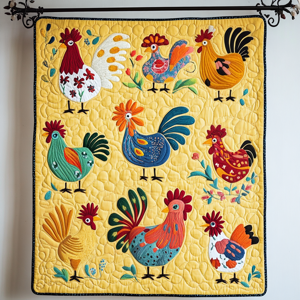 Clucking Comfort Quilted Blanket - Throw (55" x 60")