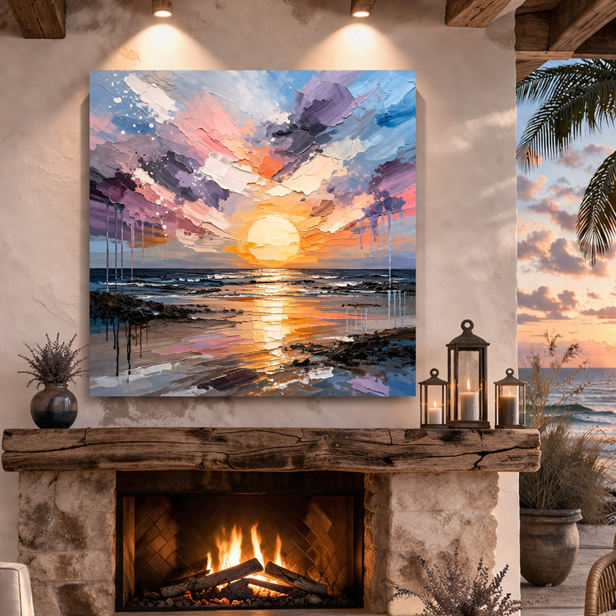 Abstract Coastal Sunset