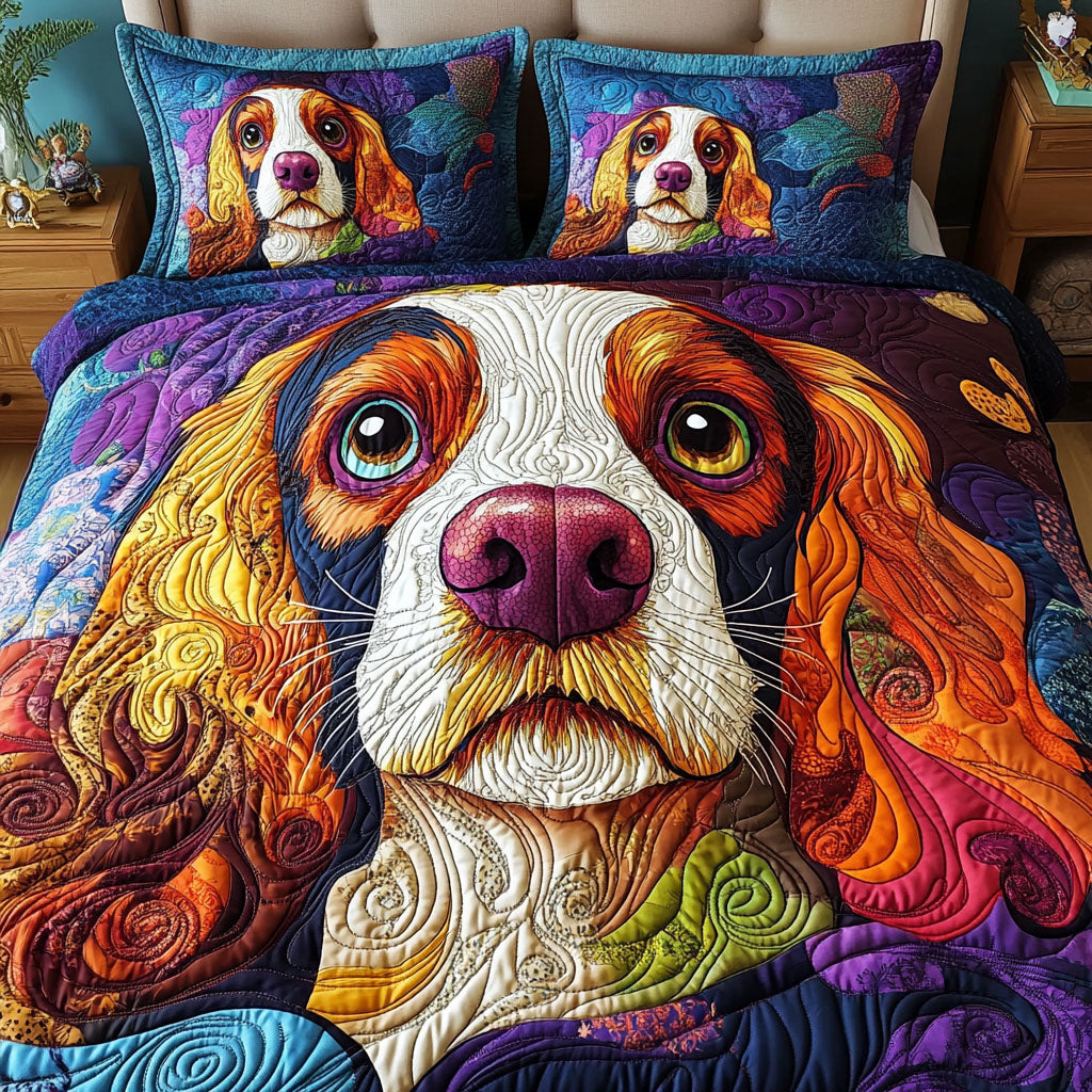 Cocker Cozy 3-Piece Quilted Bedding Set - Single (59" x 70")