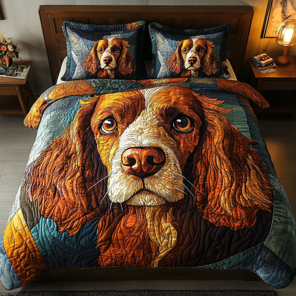 Cocker Magic 3-Piece Quilted Bedding Set - Single (59" x 70")