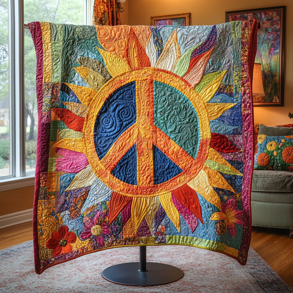 Colorful Zen Quilted Blanket - Baby (30" x 40")