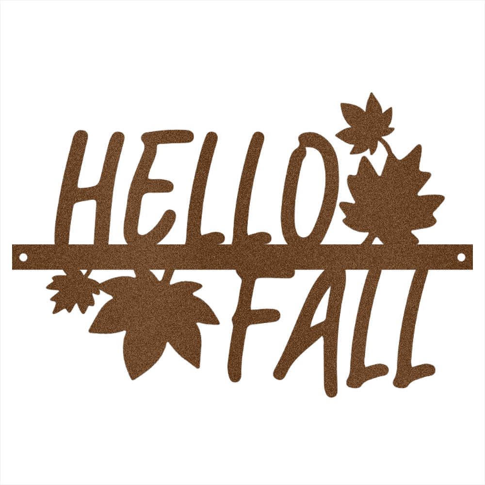 Hello Fall Steel Wall Decor
