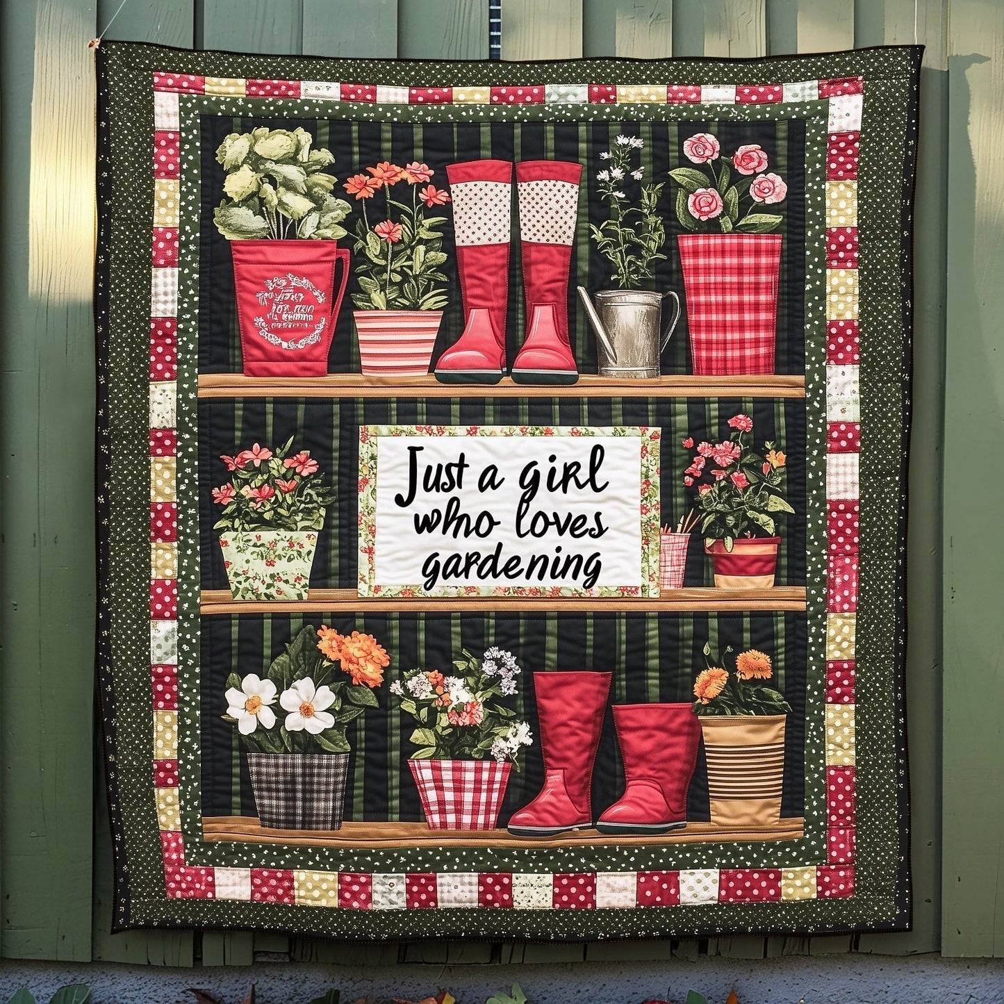 Cottage Garden Quilted Blanket - Throw (55" x 60")