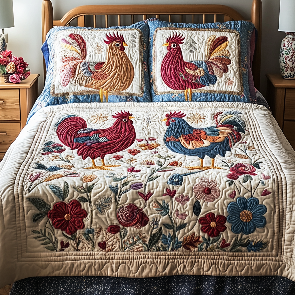 Countryside Bliss 3-Piece Quilted Bedding Set - Single (59" x 70")
