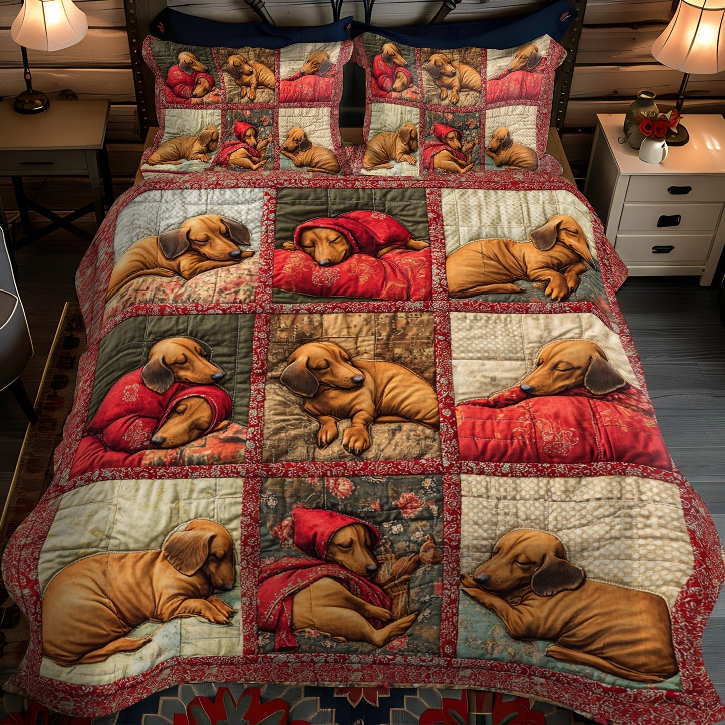 Cozy Hoods 3-Piece Quilted Bedding Set - Single (59" x 70")