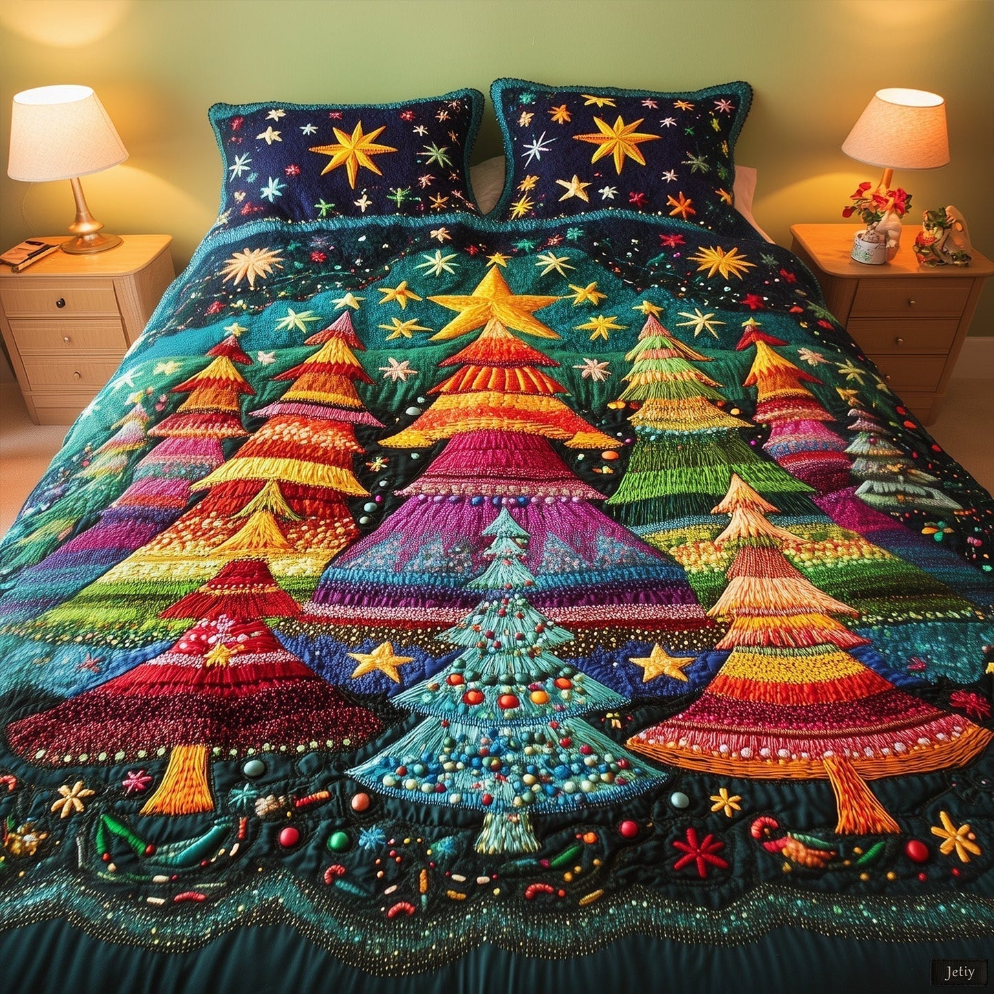 Cozy Tree Dreamscape 3-Piece Quilted Bedding Set - Single (59" x 70")