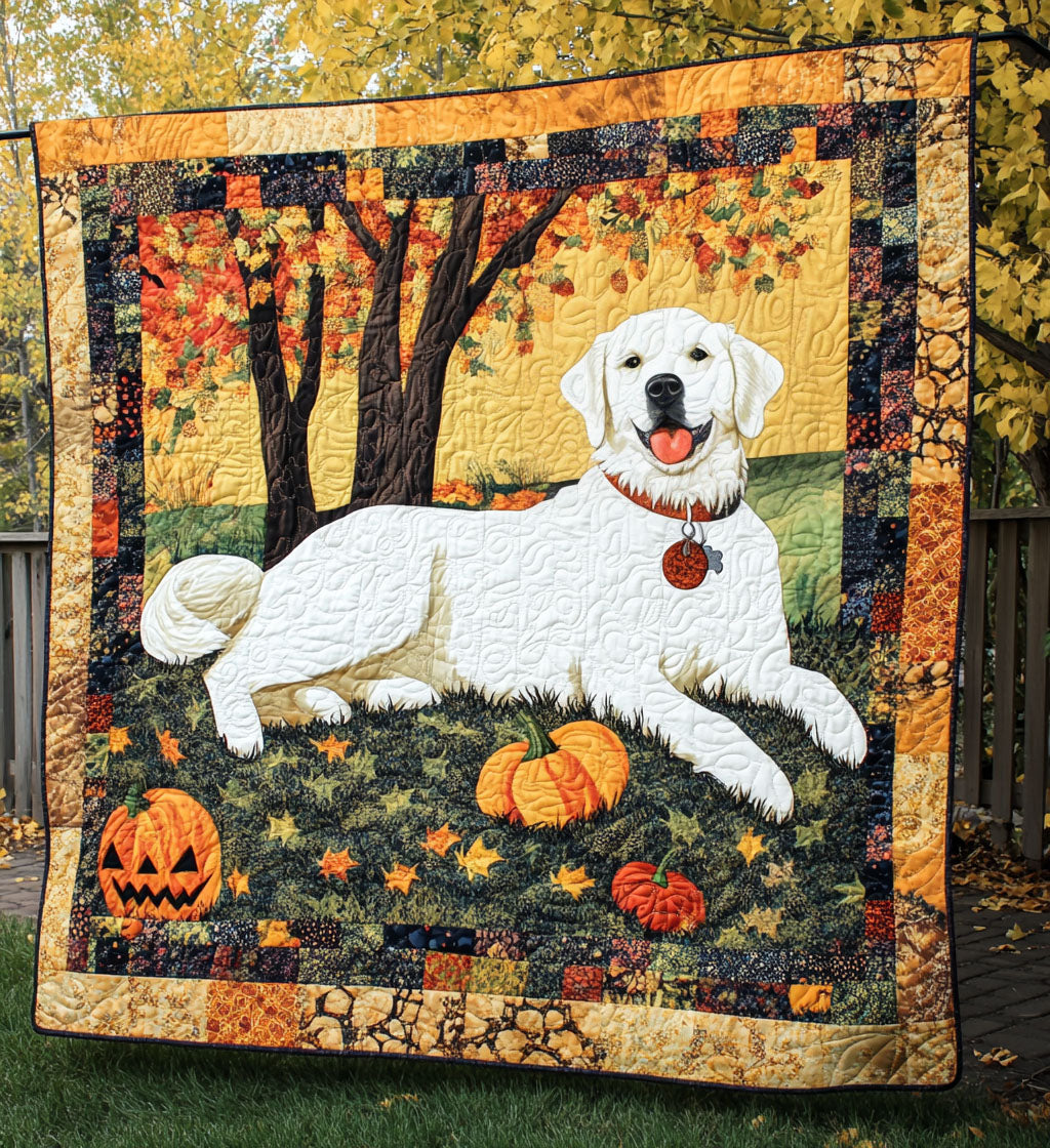 Cream Retriever Comfort Quilted Blanket - Throw (55" x 60")