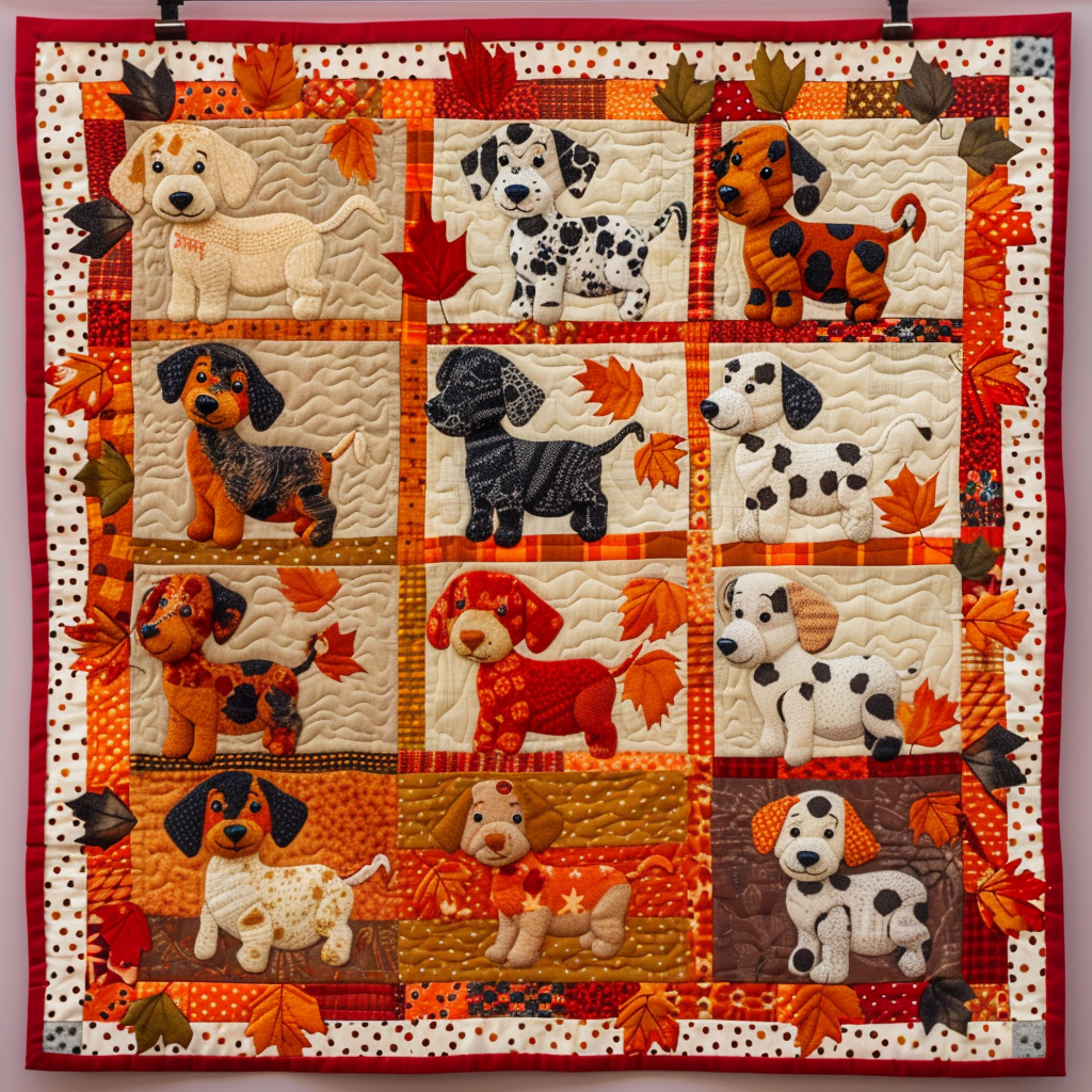 Dalmatian Friends Quilted Blanket - Throw (55" x 60")
