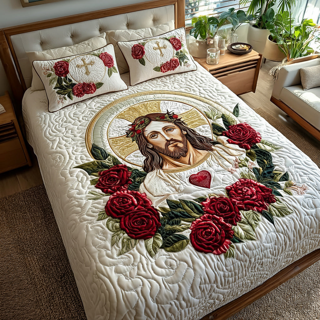 Divine Path 3-Piece Quilted Bedding Set - Single (59" x 70")