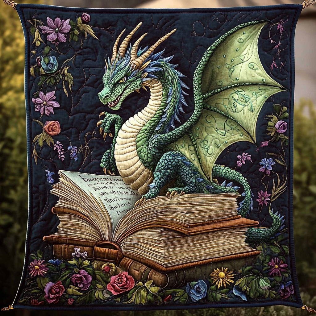 Dragon Lore Quilted Blanket - Throw (55" x 60")