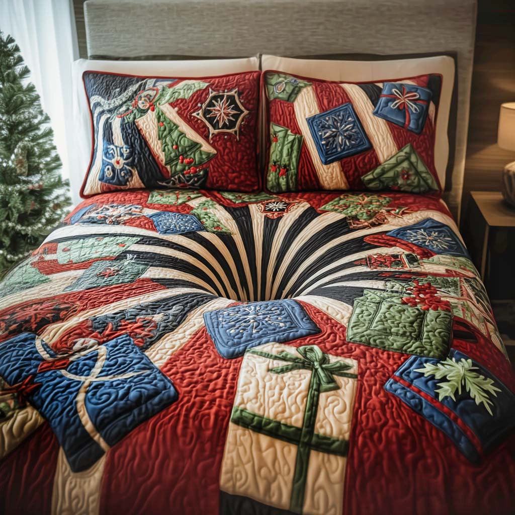 Enchanted Noel 3-Piece Quilted Bedding Set - Single (59" x 70")