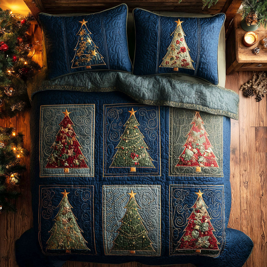 Enchanted Trees 3-Piece Quilted Bedding Set - Single (59" x 70")