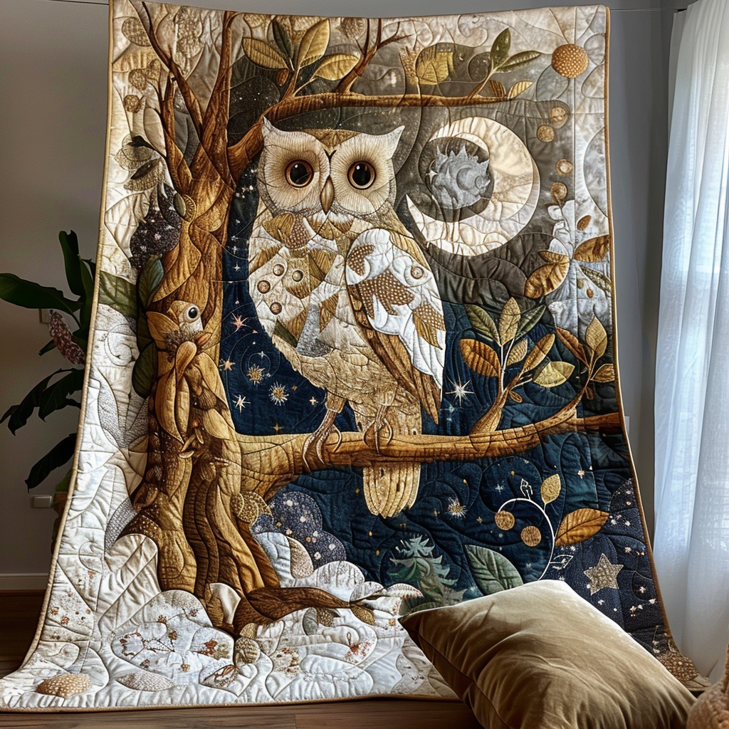 Enchanting Owl Quilted Blanket - Throw (55" x 60")
