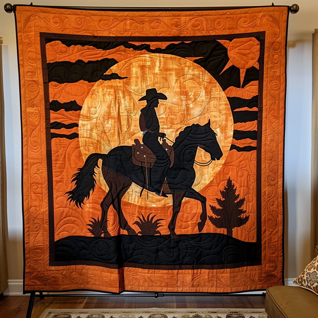 Equine Eclipse Quilted Blanket - Throw (55" x 60")