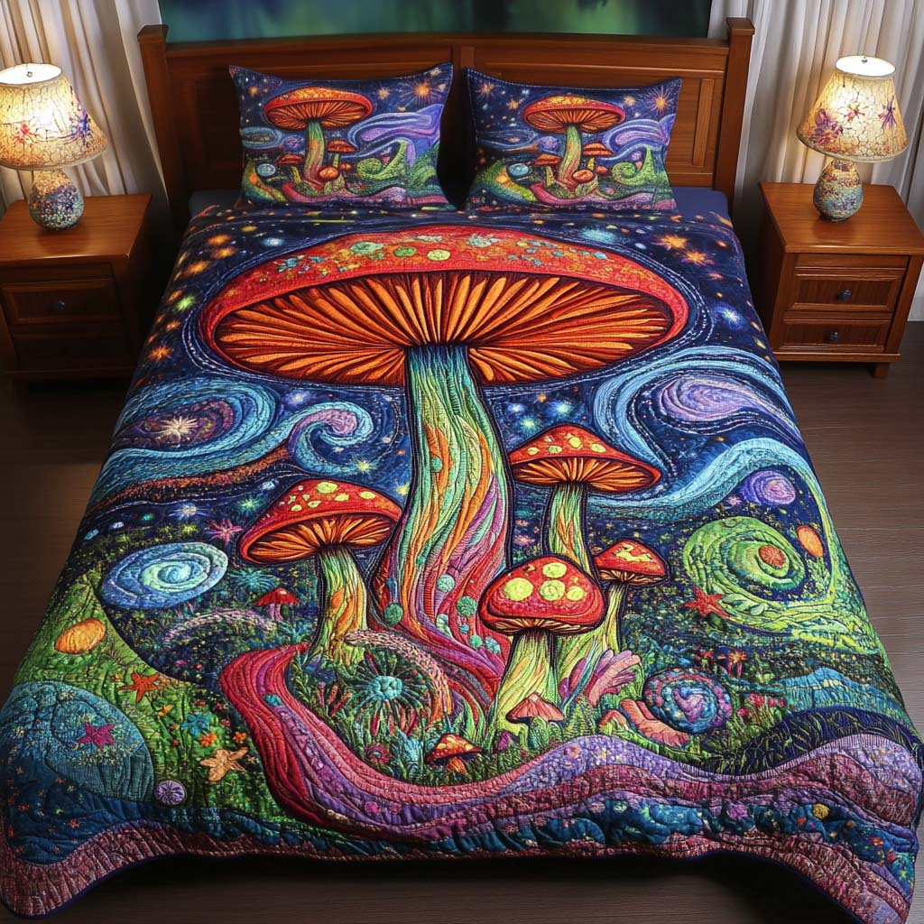 Fantasy World 3-Piece Quilted Bedding Set - Single (59" x 70")