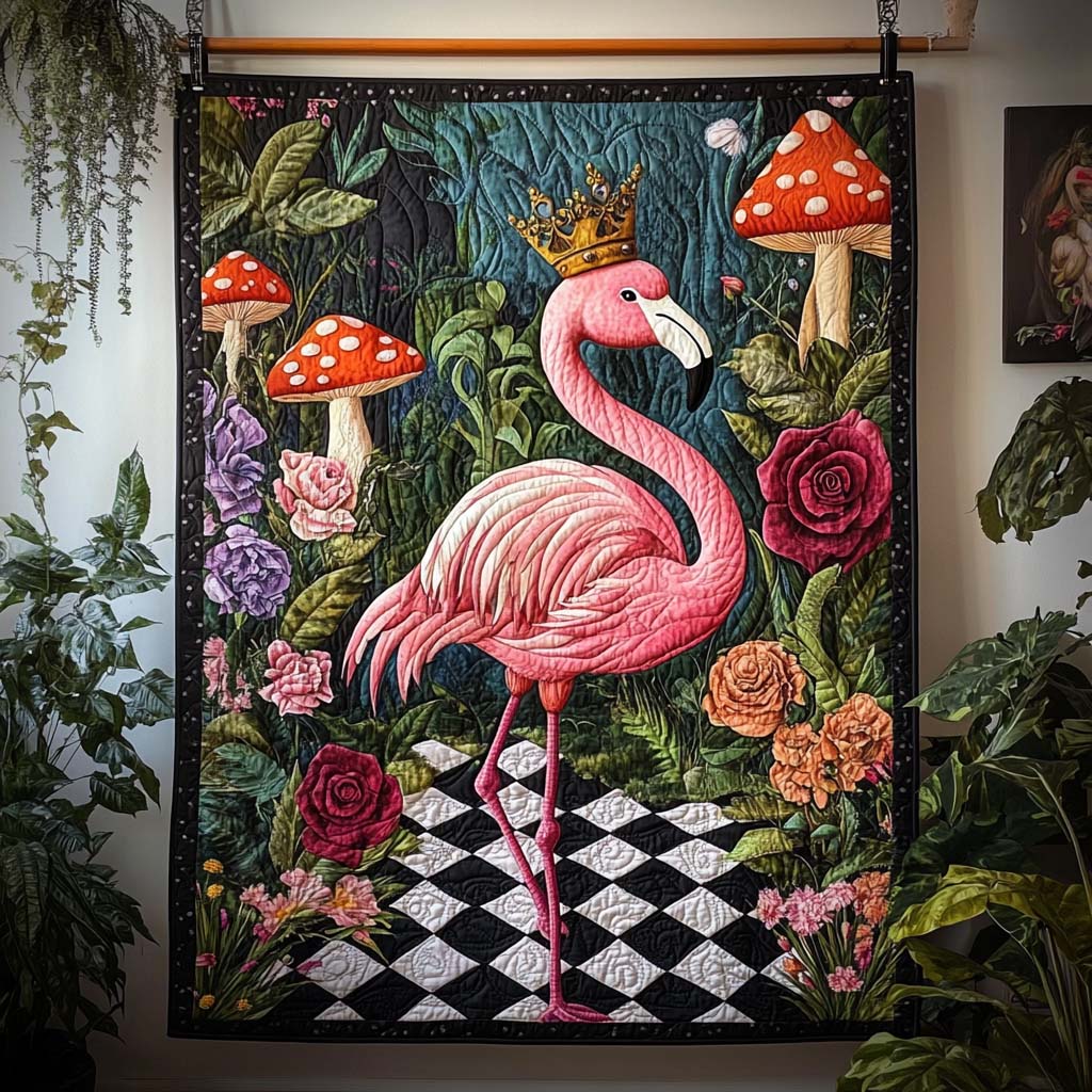 Feathered Elegance Quilted Blanket - Throw (55" x 60")