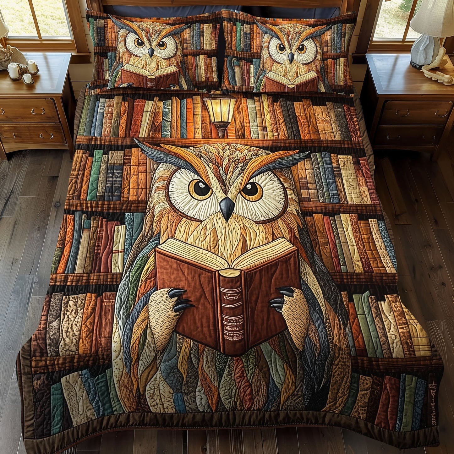 Feathers and Fiction 3-Piece Quilted Bedding Set - Single (59" x 70")