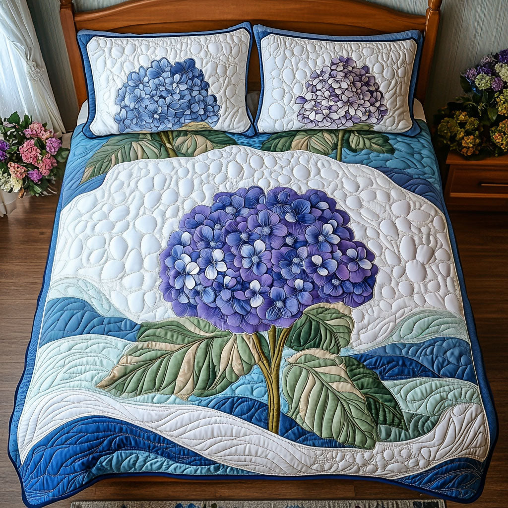 Floral Dawn 3-Piece Quilted Bedding Set - Single (59" x 70")