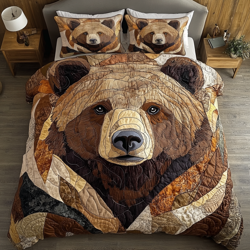Forest Guardian 3-Piece Quilted Bedding Set - Single (59" x 70")