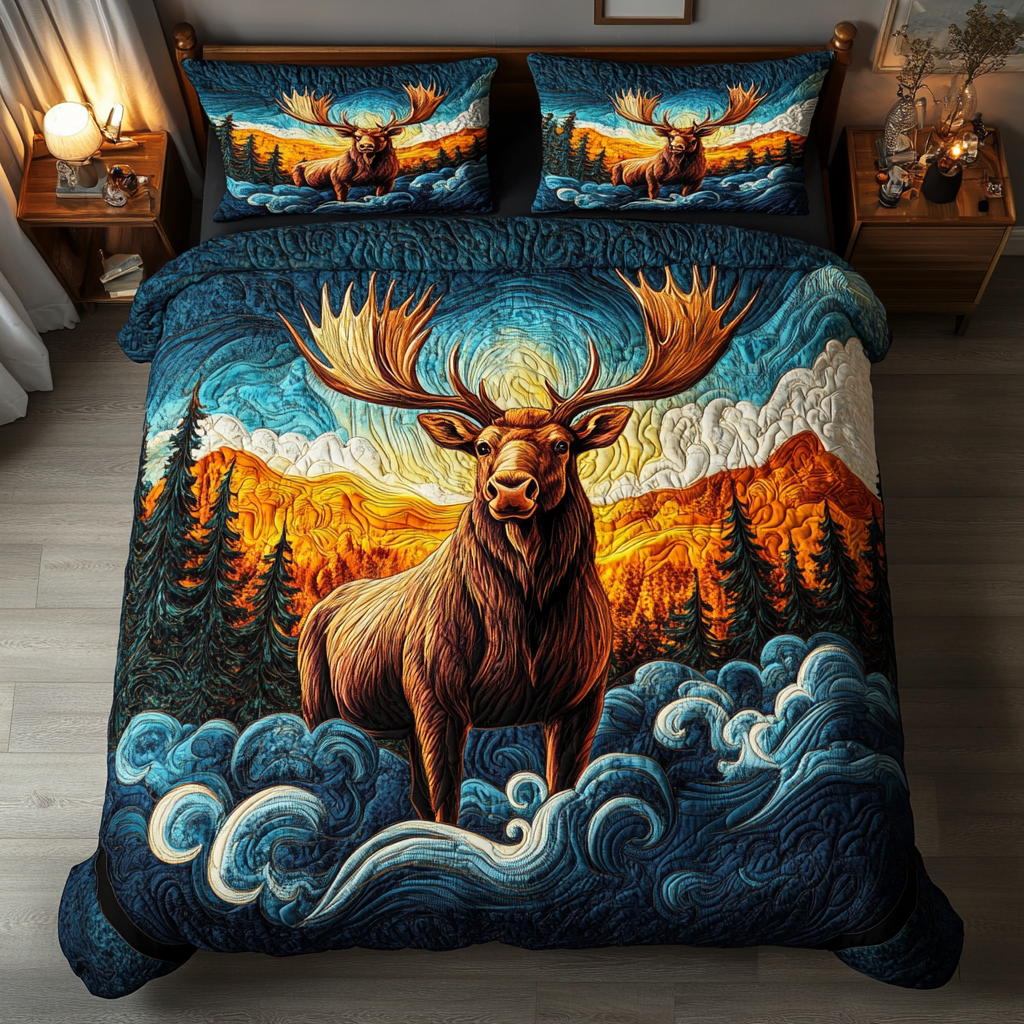 Forest Haven 3-Piece Quilted Bedding Set - Single (59" x 70")