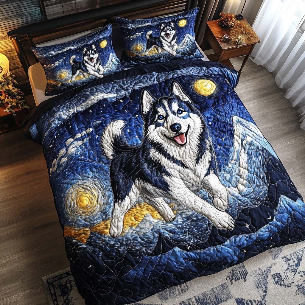 Frost Runner 3-Piece Quilted Bedding Set - Single (59" x 70")
