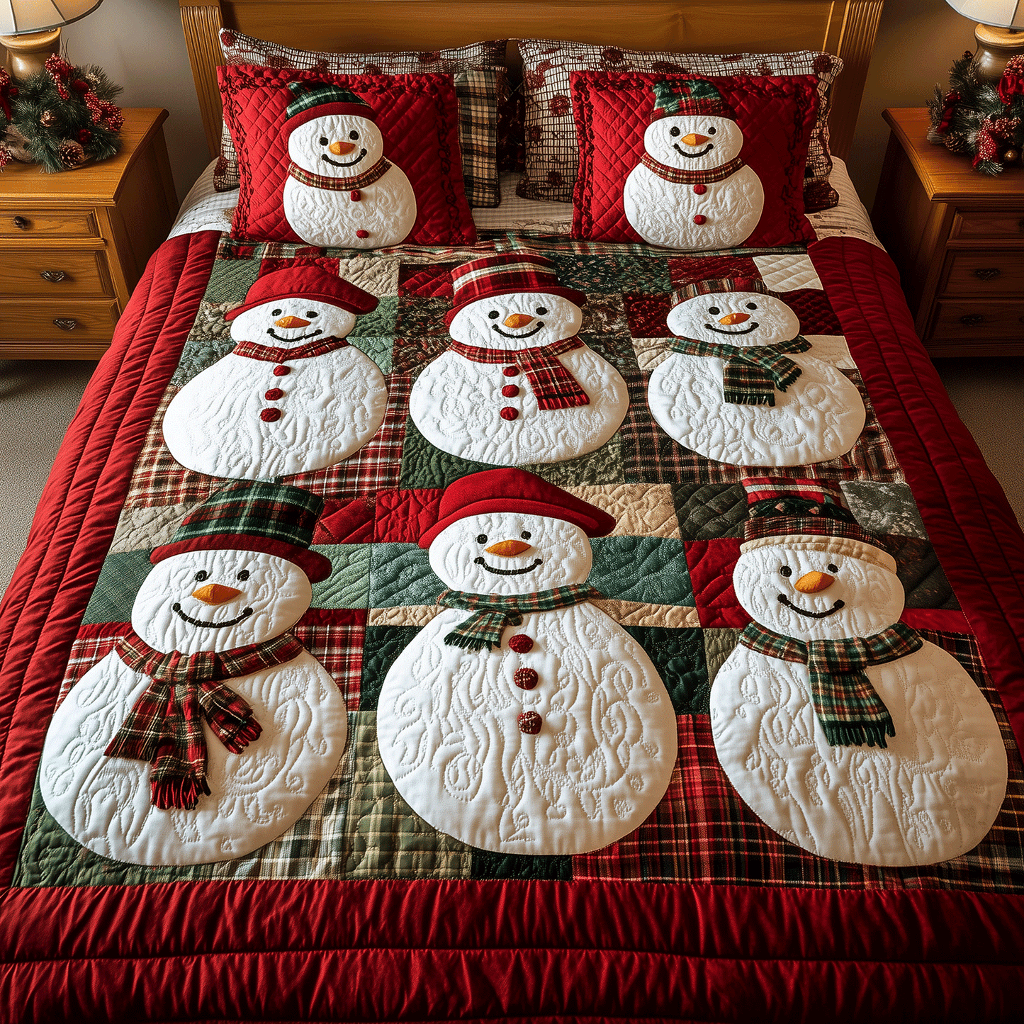 Frosty Friends 3-Piece Quilted Bedding Set - Single (59" x 70")