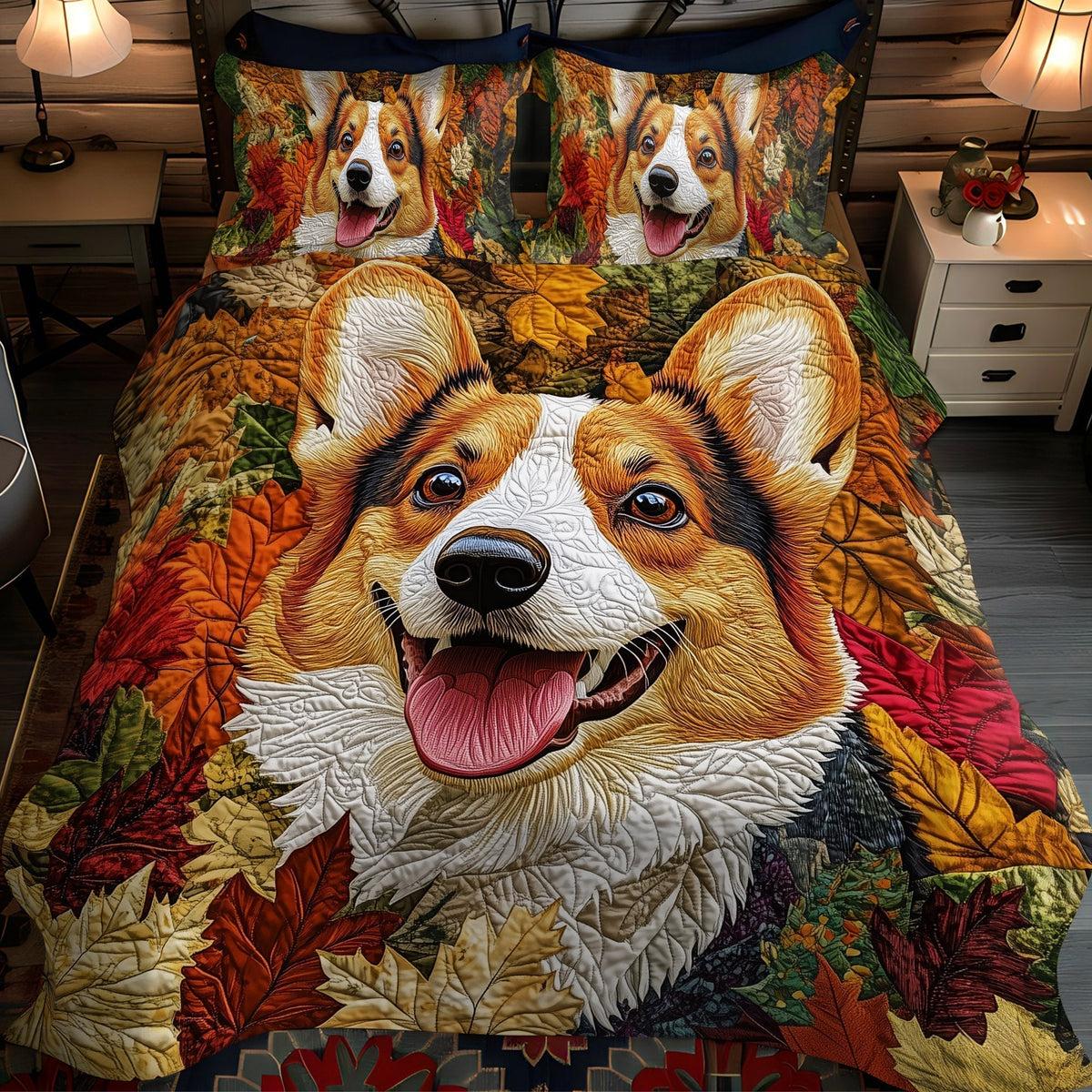 Furry Friends 3-Piece Quilted Bedding Set - Single (59" x 70")