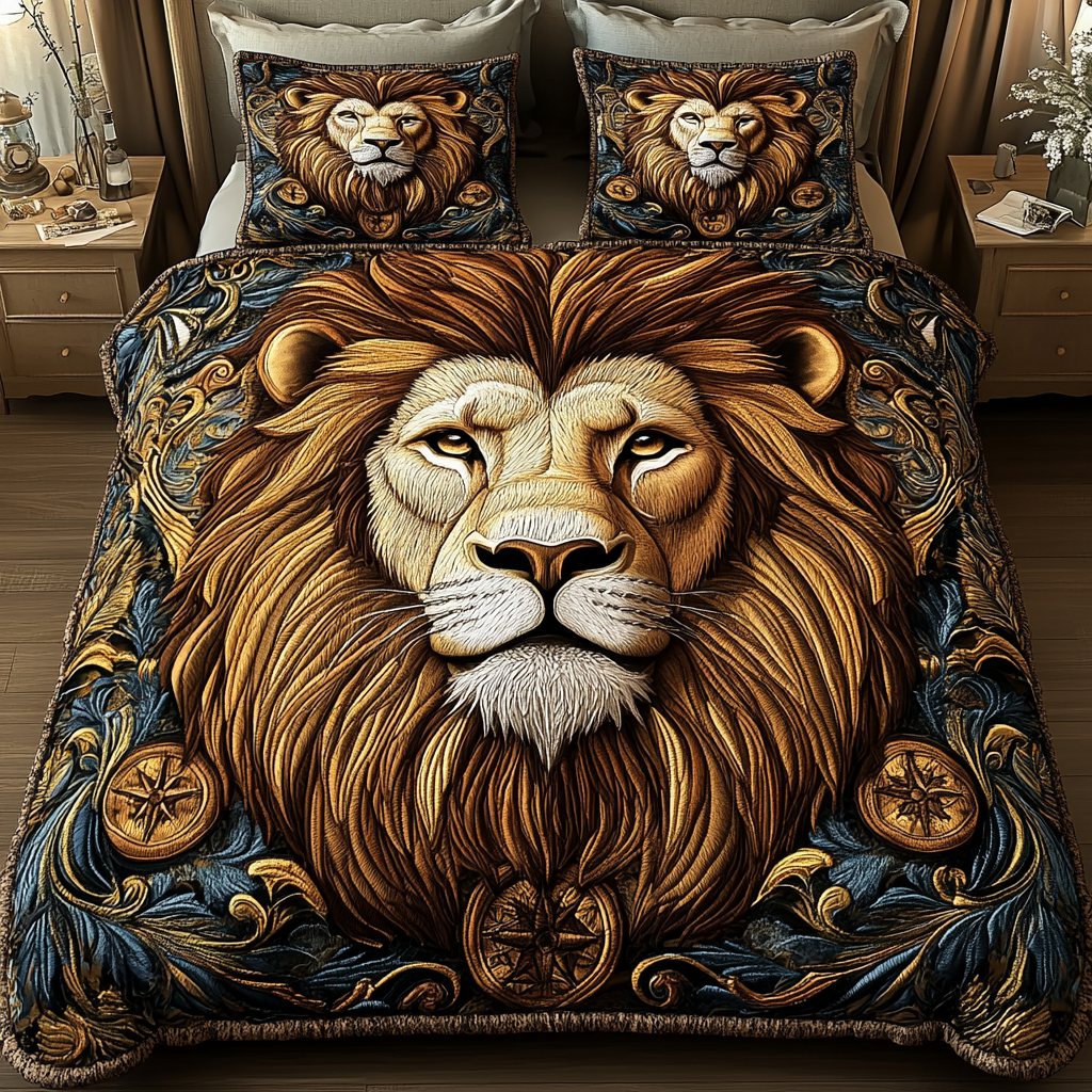 Golden Glory 3-Piece Quilted Bedding Set - Single (59" x 70")
