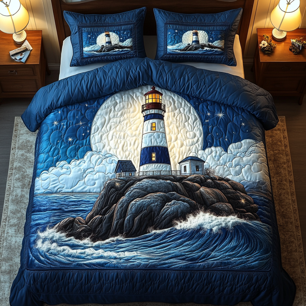 Guiding Light 3-Piece Quilted Bedding Set - Single (59" x 70")