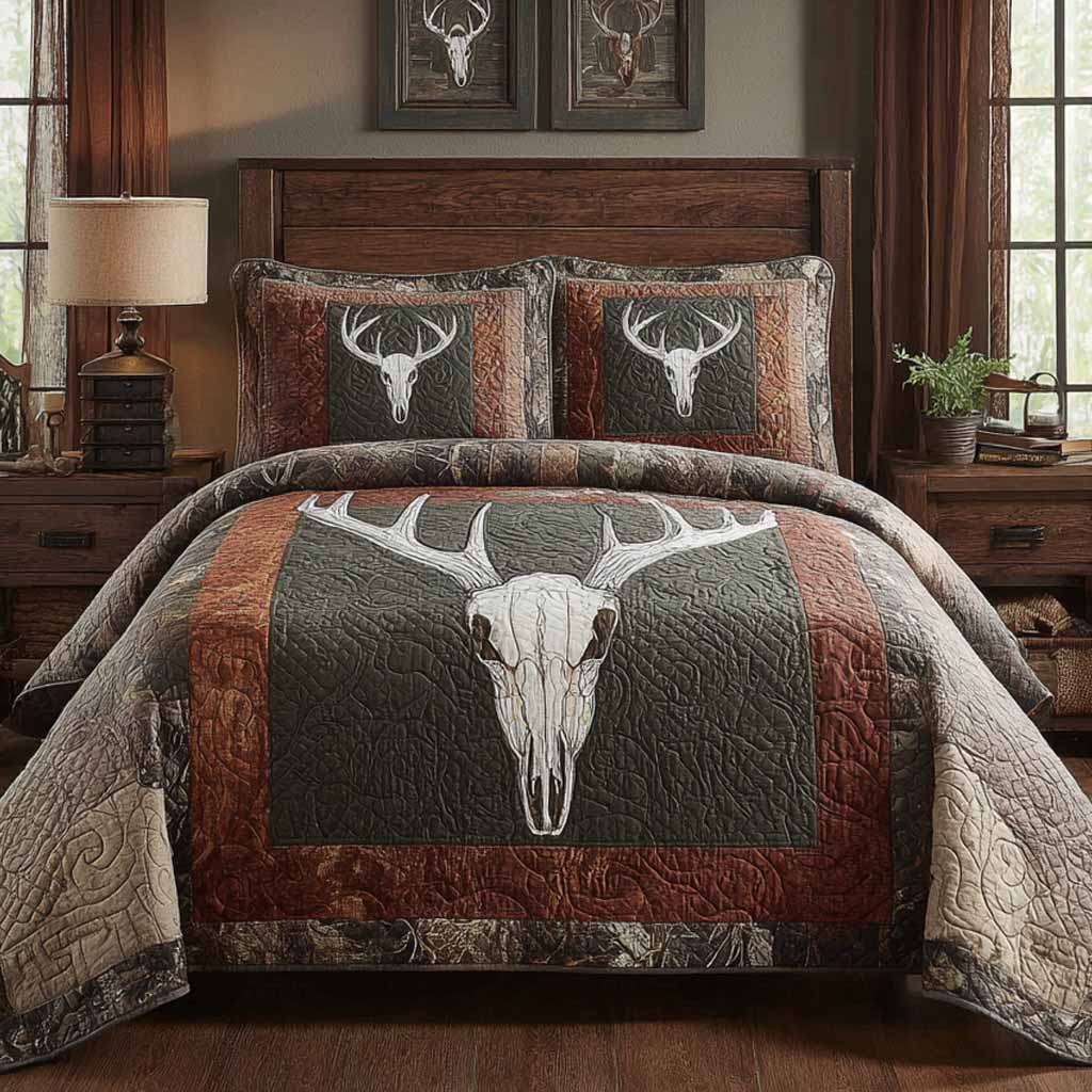 Heritage Hunt 3-Piece Quilted Bedding Set - Single (59" x 70")