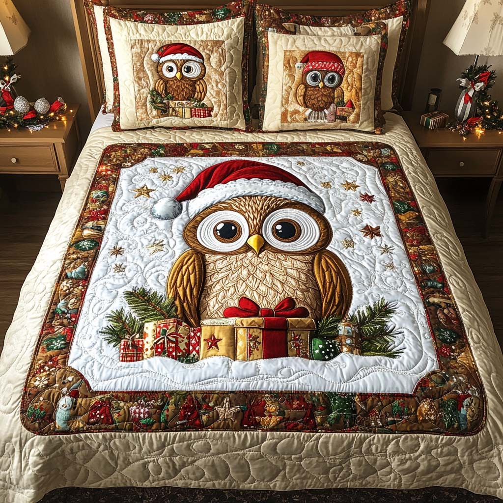Holiday Cheer 3-Piece Quilted Bedding Set - Single (59" x 70")