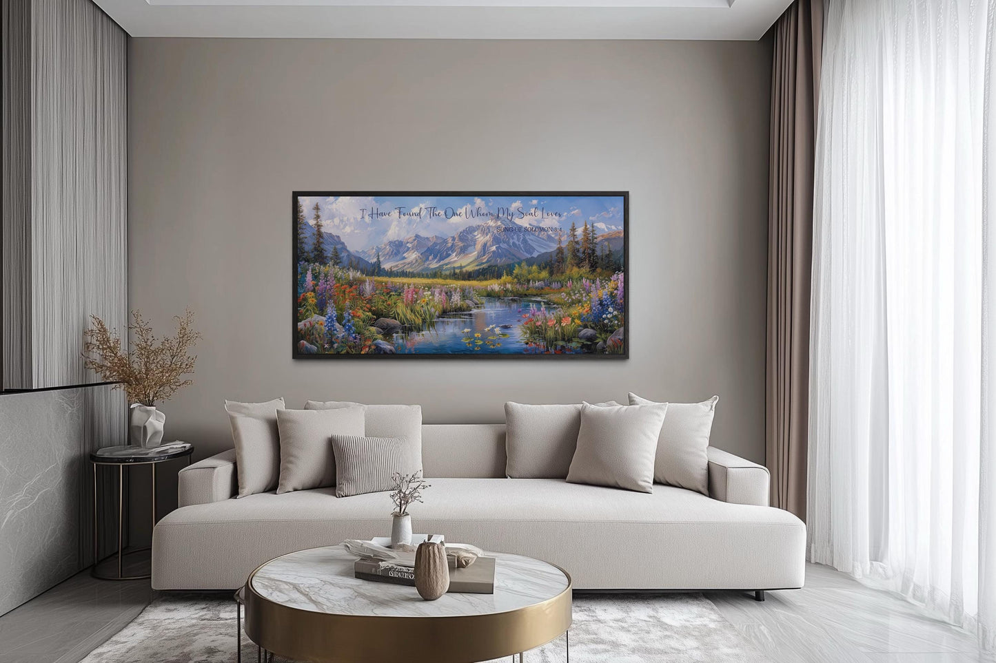 I Have Found The One Whom My Soul Loves Christian Scripture Wall Art On Mountain Landscape