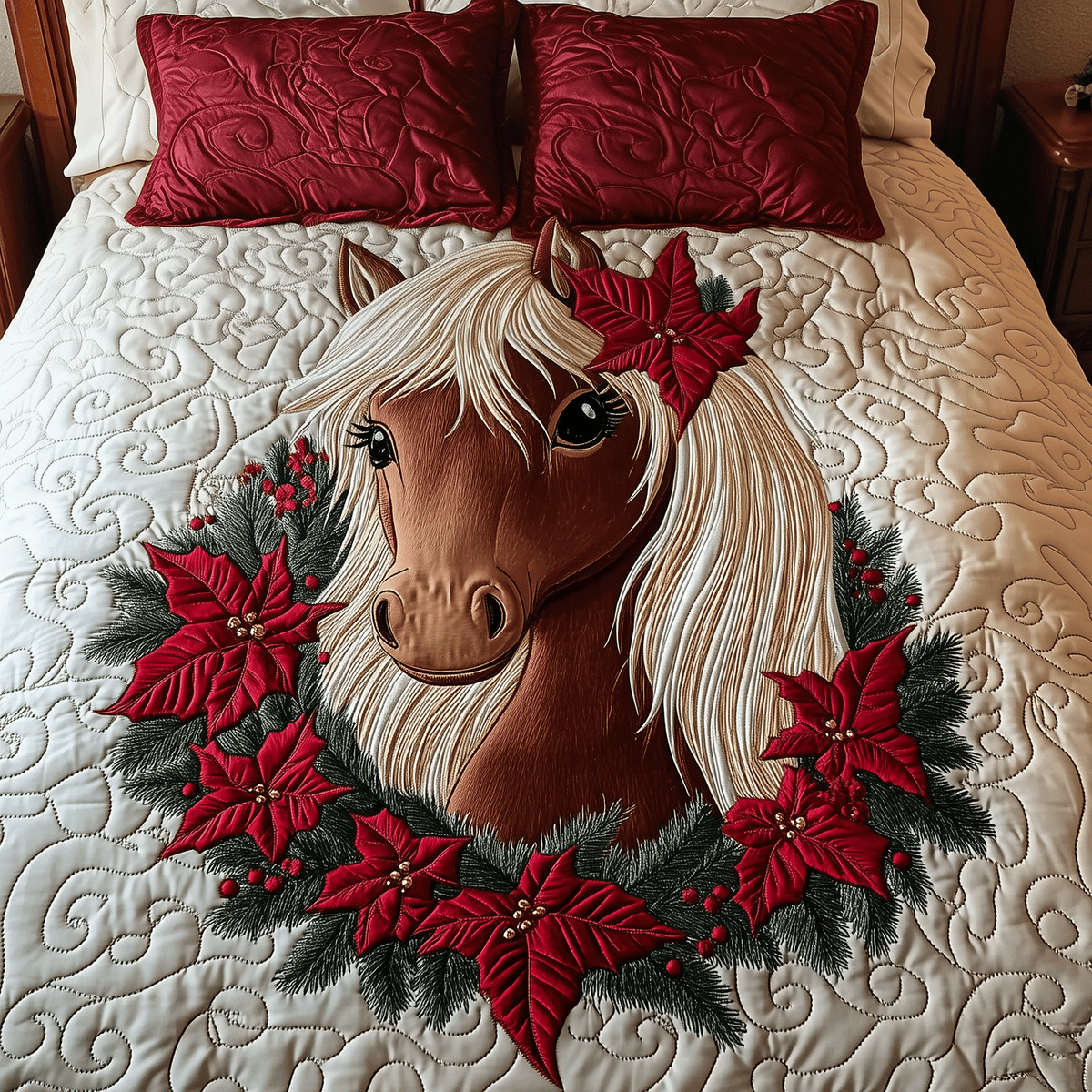 Jolly Pony 3-Piece Quilted Bedding Set - Single (59" x 70")
