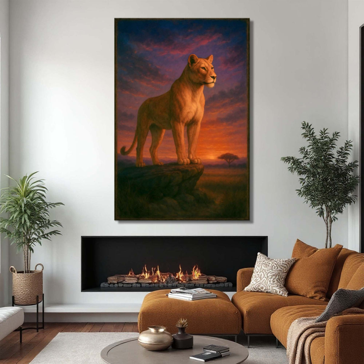 Lioness Grace in the Gloaming Wall Art