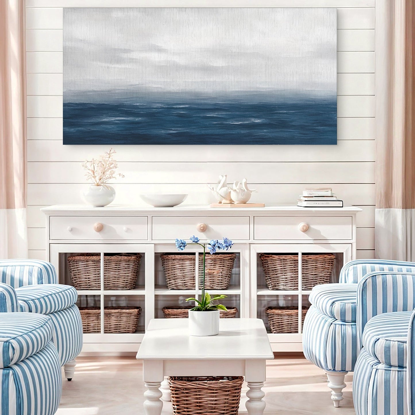 Blue Ocean Abstract Wall Art