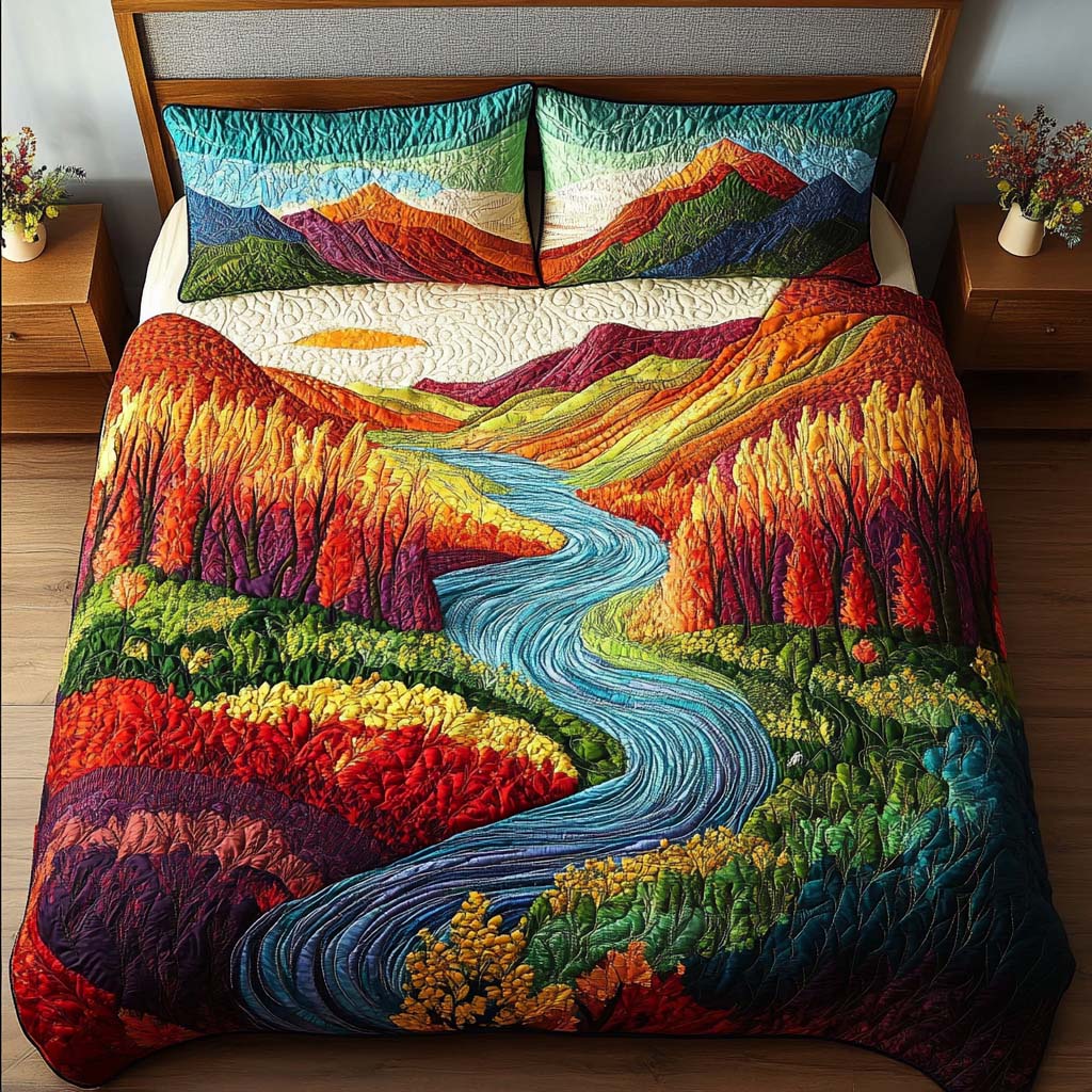 Lakeside Dreams 3-Piece Quited Bedding Set - Single (59" x 70")