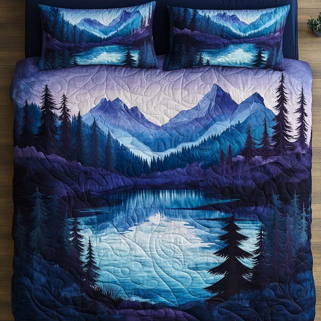 Lavender Valley 3-Piece Quited Bedding Set - Single (59" x 70")