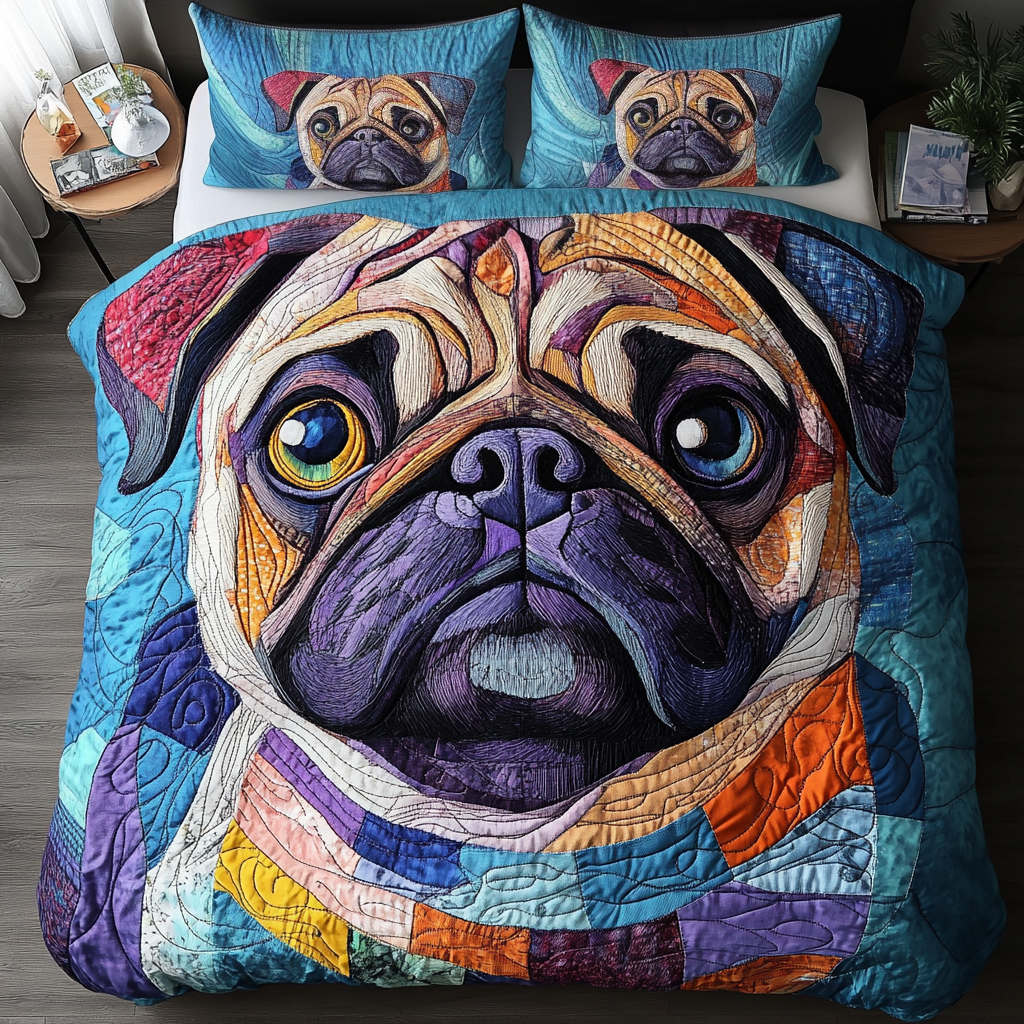 Lazy Paws 3-Piece Quilted Bedding Set - Single (59" x 70")