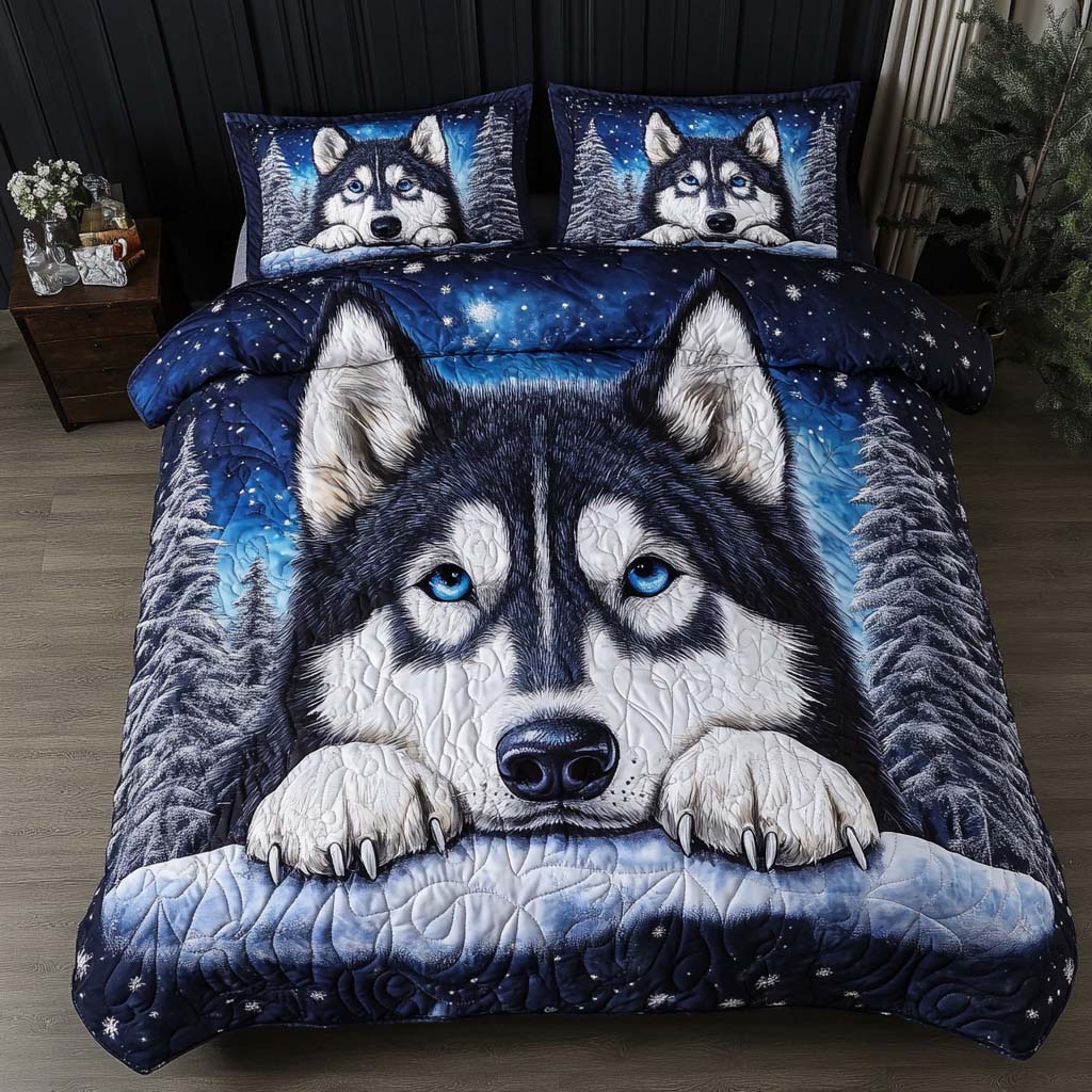 Loyal Shadow 3-Piece Quilted Bedding Set - Single (59" x 70")